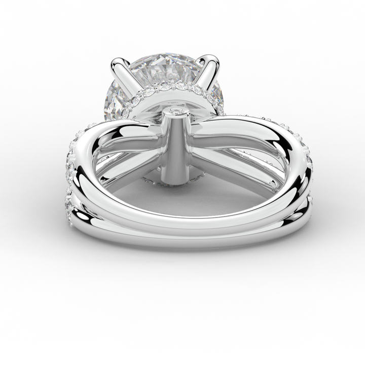 6.25CT.TW ROUND LAB DIAMOND ENGAGEMENT RING - Nazarelle