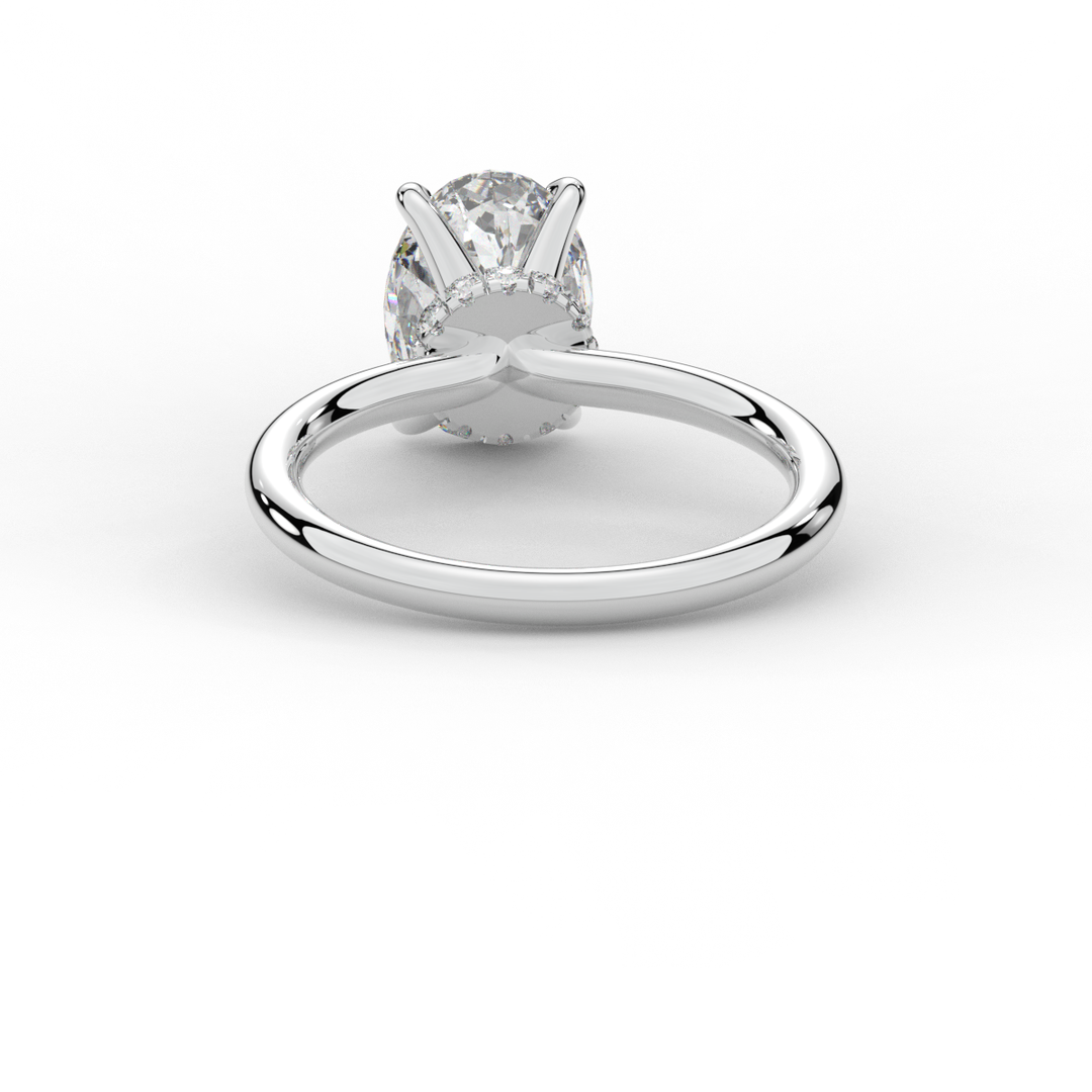 2.05CT.TW OVAL LAB DIAMOND SOLITAIRE ENGAGEMENT RING - Nazarelle