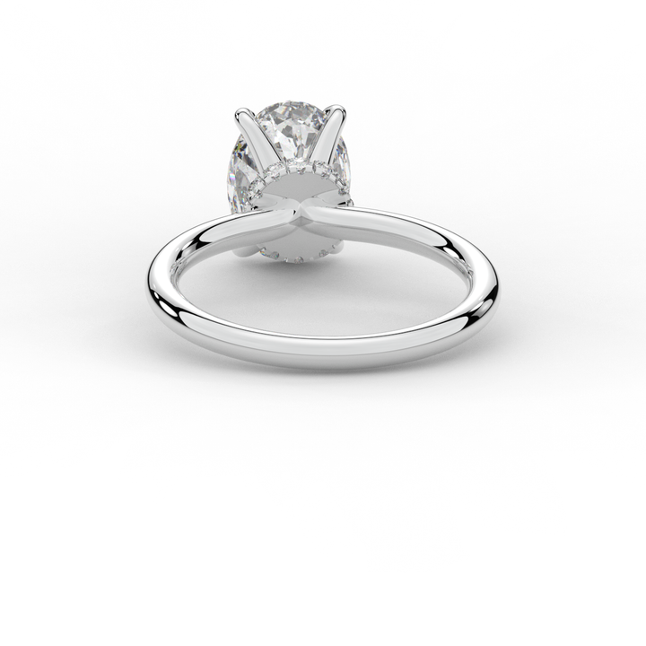 2.05CT.TW OVAL LAB DIAMOND SOLITAIRE ENGAGEMENT RING - Nazarelle