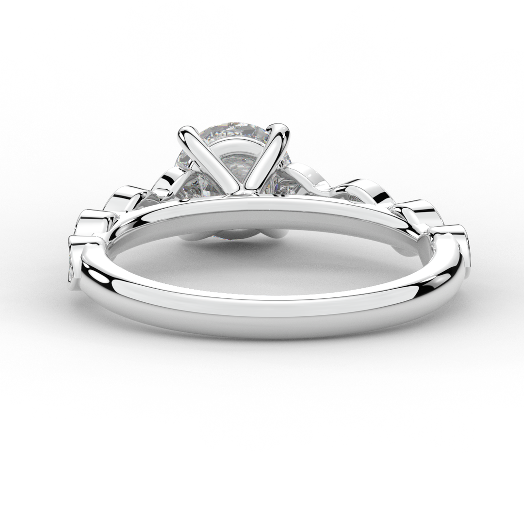 1.15CT.TW ROUND LAB DIAMOND SOLITAIRE ENGAGEMENT RING - Nazarelle