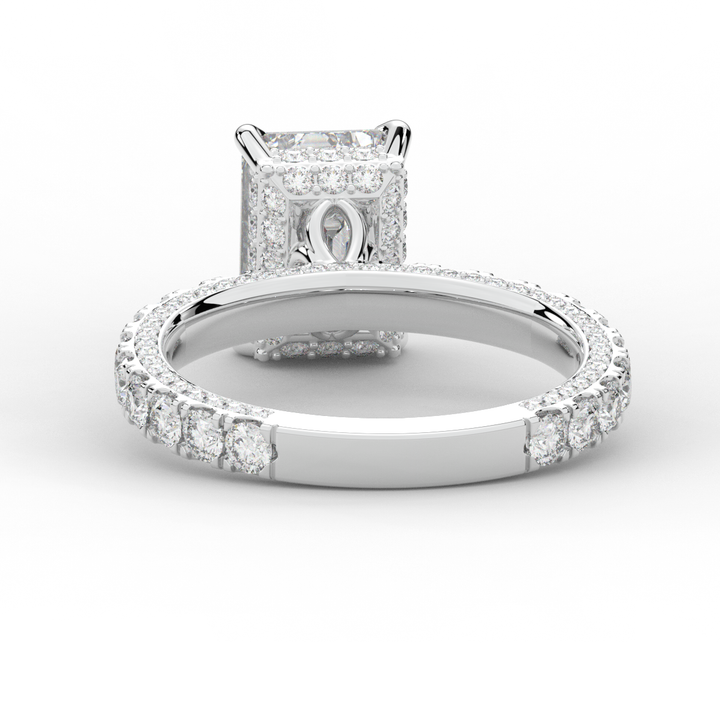 3.00CT.TW EMERALD CUT LAB DIAMOND ENGAGEMENT RING - Nazarelle