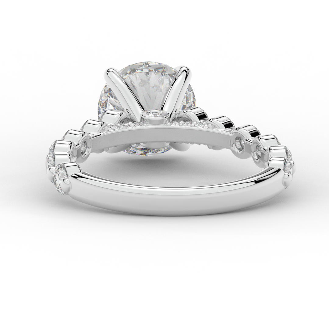3.90CT.TW ROUND LAB DIAMOND ENGAGEMENT RING