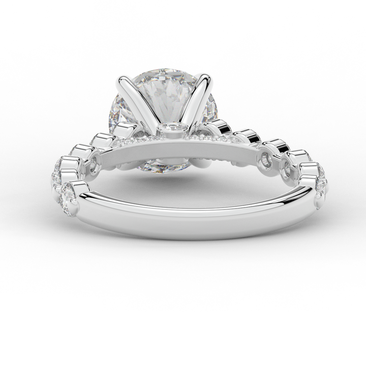 3.90CT.TW ROUND LAB DIAMOND ENGAGEMENT RING
