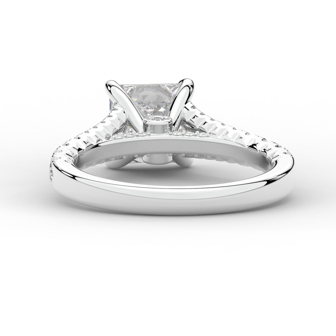 2.45CT.TW PRINCESS LAB DIAMOND ENGAGEMENT RING - Nazarelle