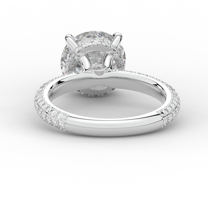 3.60CT.TW ROUND LAB DIAMOND SOLITAIRE ENGAGEMENT RING - Nazarelle