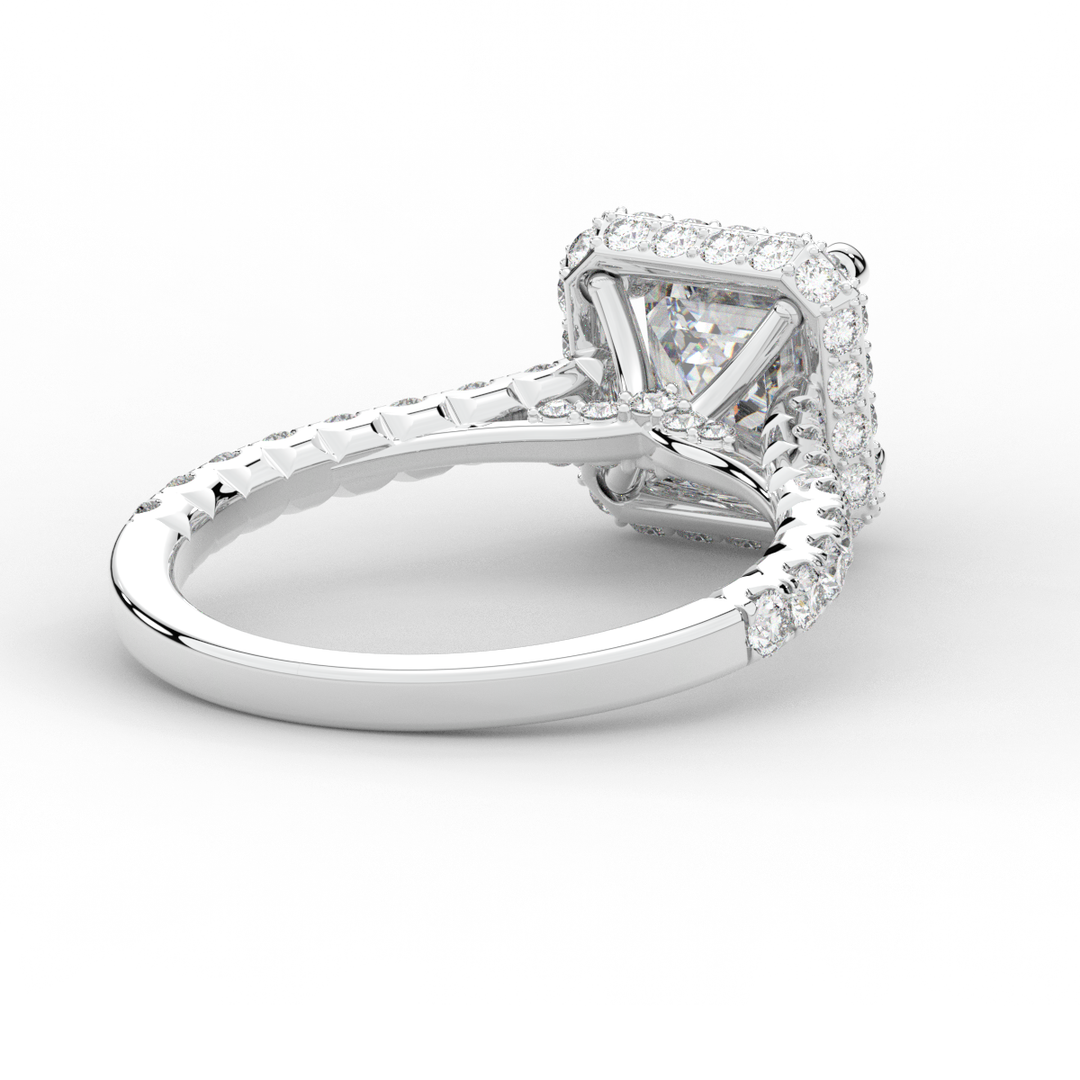 2.75CT.TW ASSCHER LAB DIAMOND HALO ENGAGEMENT RING - Nazarelle