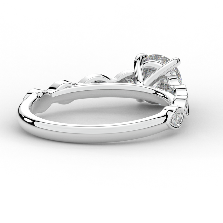 1.15CT.TW ROUND LAB DIAMOND SOLITAIRE ENGAGEMENT RING - Nazarelle