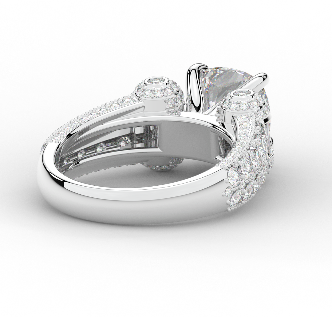 4.75CT.TW CUSHION LAB DIAMOND ENGAGEMENT RING - Nazarelle