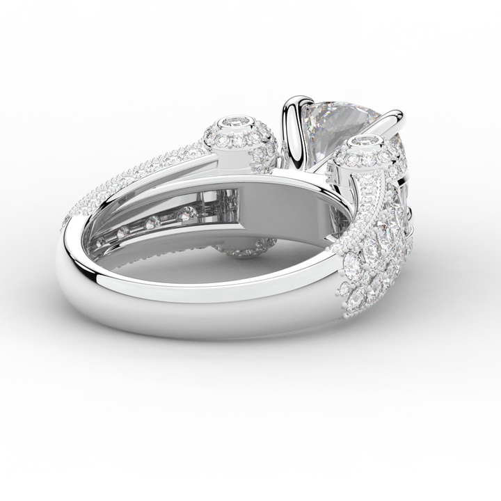4.75CT.TW CUSHION LAB DIAMOND ENGAGEMENT RING - Nazarelle