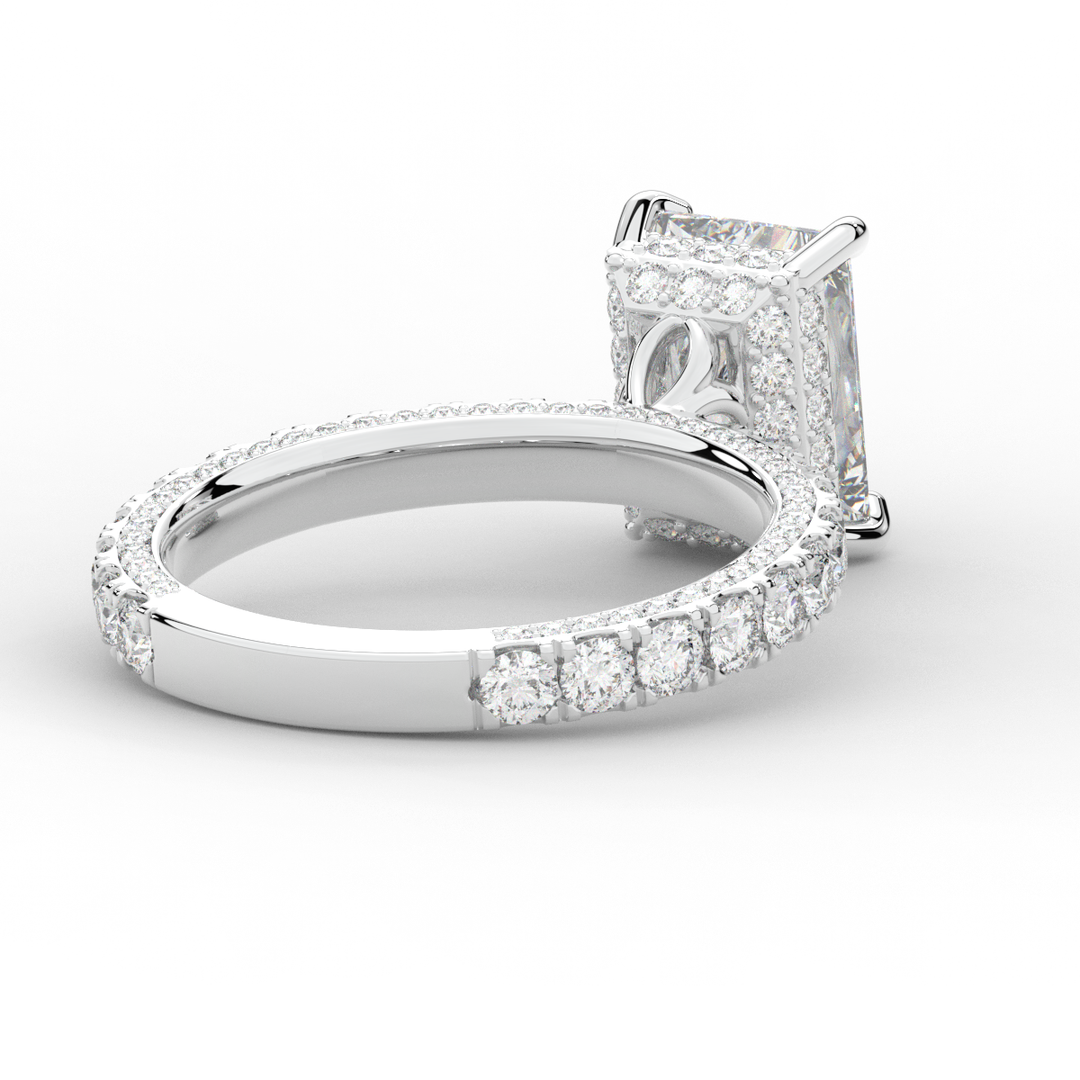 3.00CT.TW RADIANT LAB DIAMOND ENGAGEMENT RING - Nazarelle