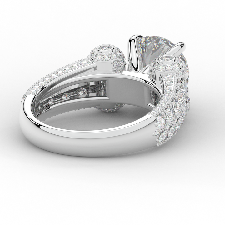 4.75CT.TW ROUND LAB DIAMOND ENGAGEMENT RING - Nazarelle