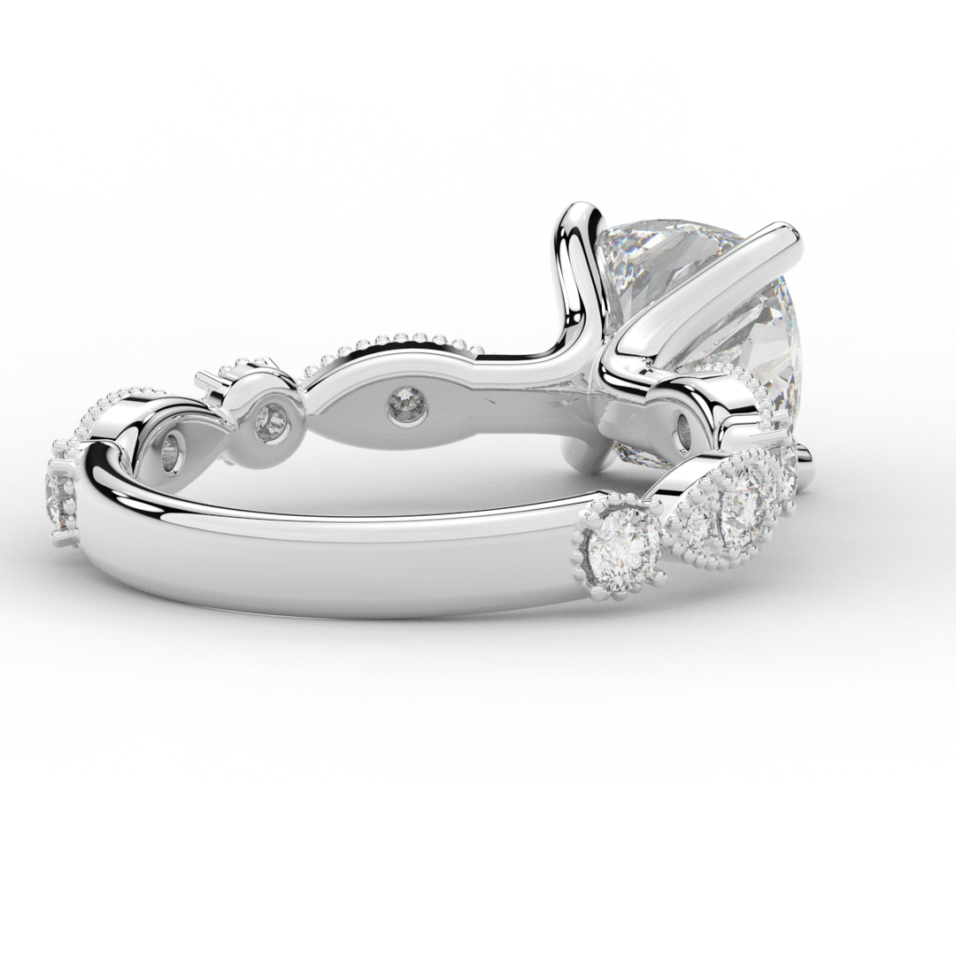 2.50CT.TW CUSHION LAB DIAMOND SOLITAIRE ENGAGEMENT RING - Nazarelle
