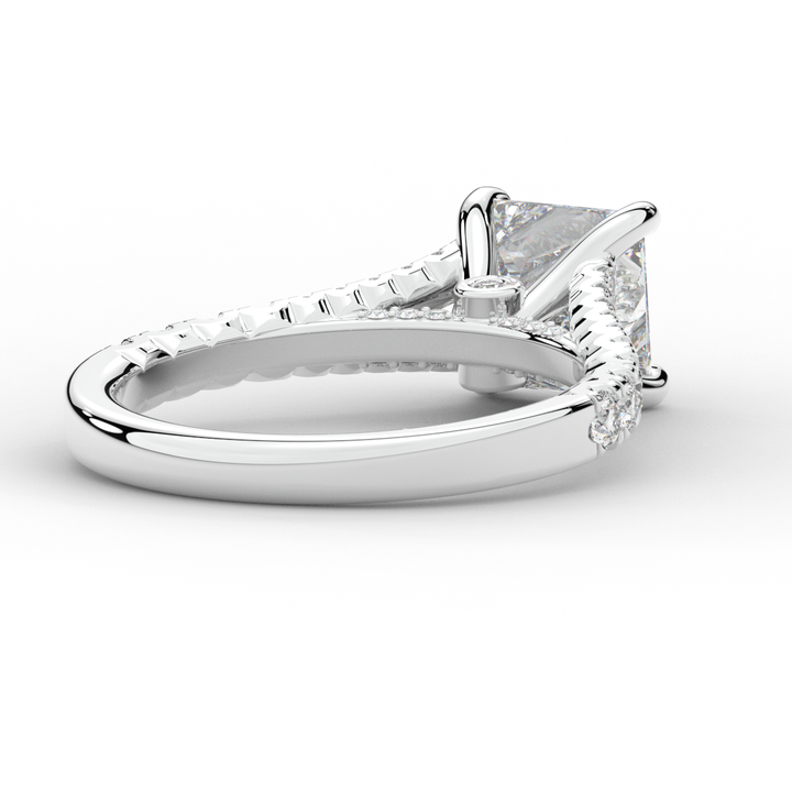 2.45CT.TW PRINCESS LAB DIAMOND ENGAGEMENT RING - Nazarelle