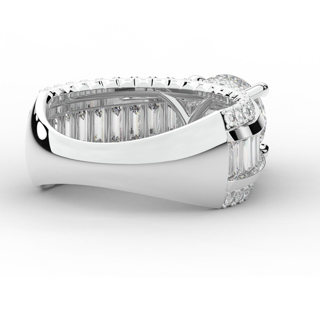3.15CT.TW ROUND LAB DIAMOND ENGAGEMENT RING - Nazarelle