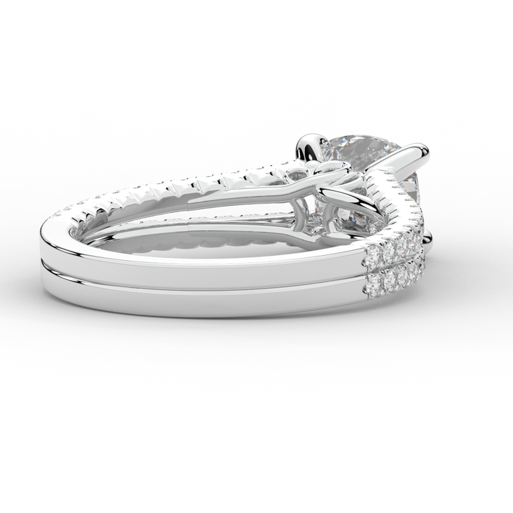 1.90CT.TW CUSHION LAB DIAMOND SOLITAIRE ENGAGEMENT RING - Nazarelle
