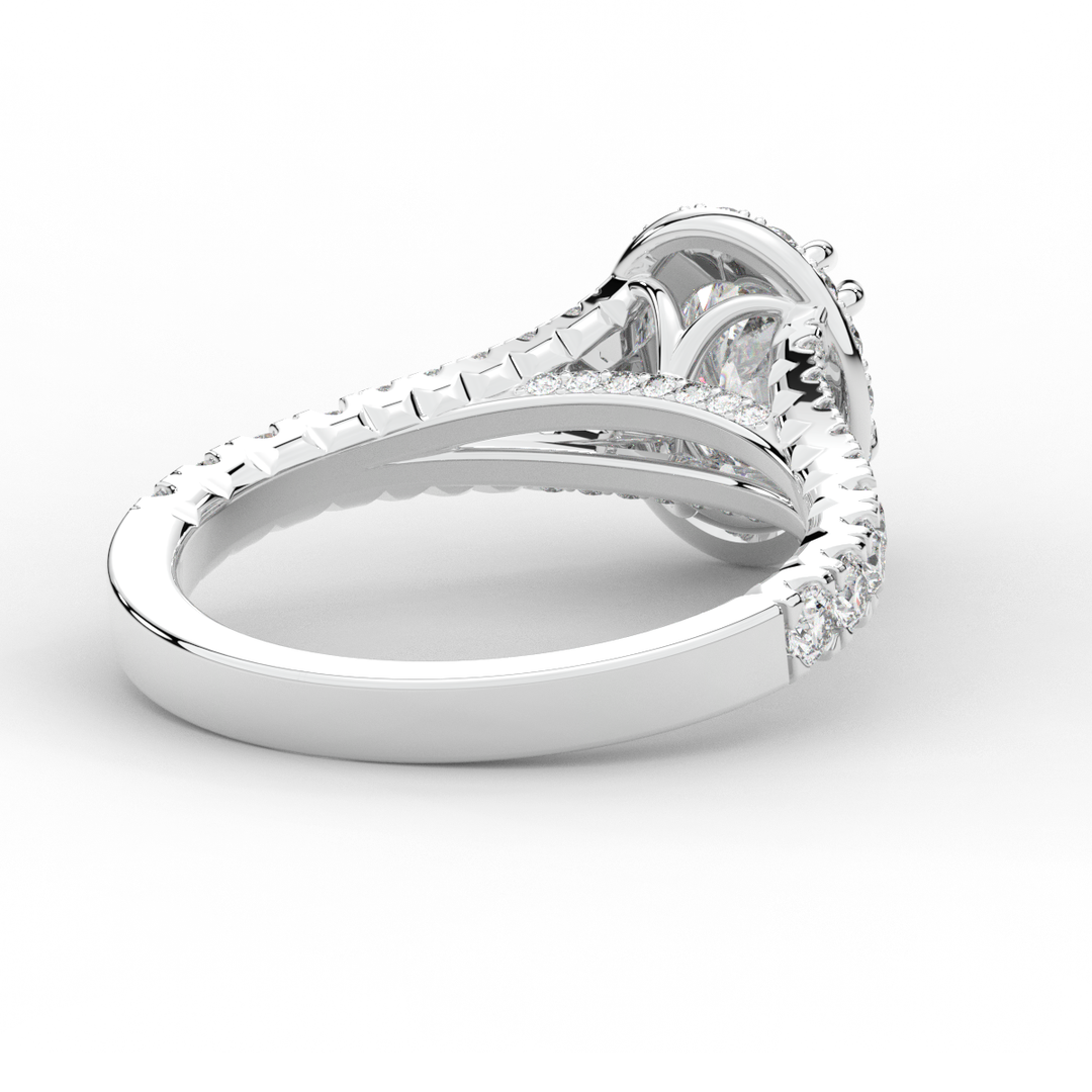 1.60CT.TW OVAL LAB DIAMOND ENGAGEMENT RING - Nazarelle