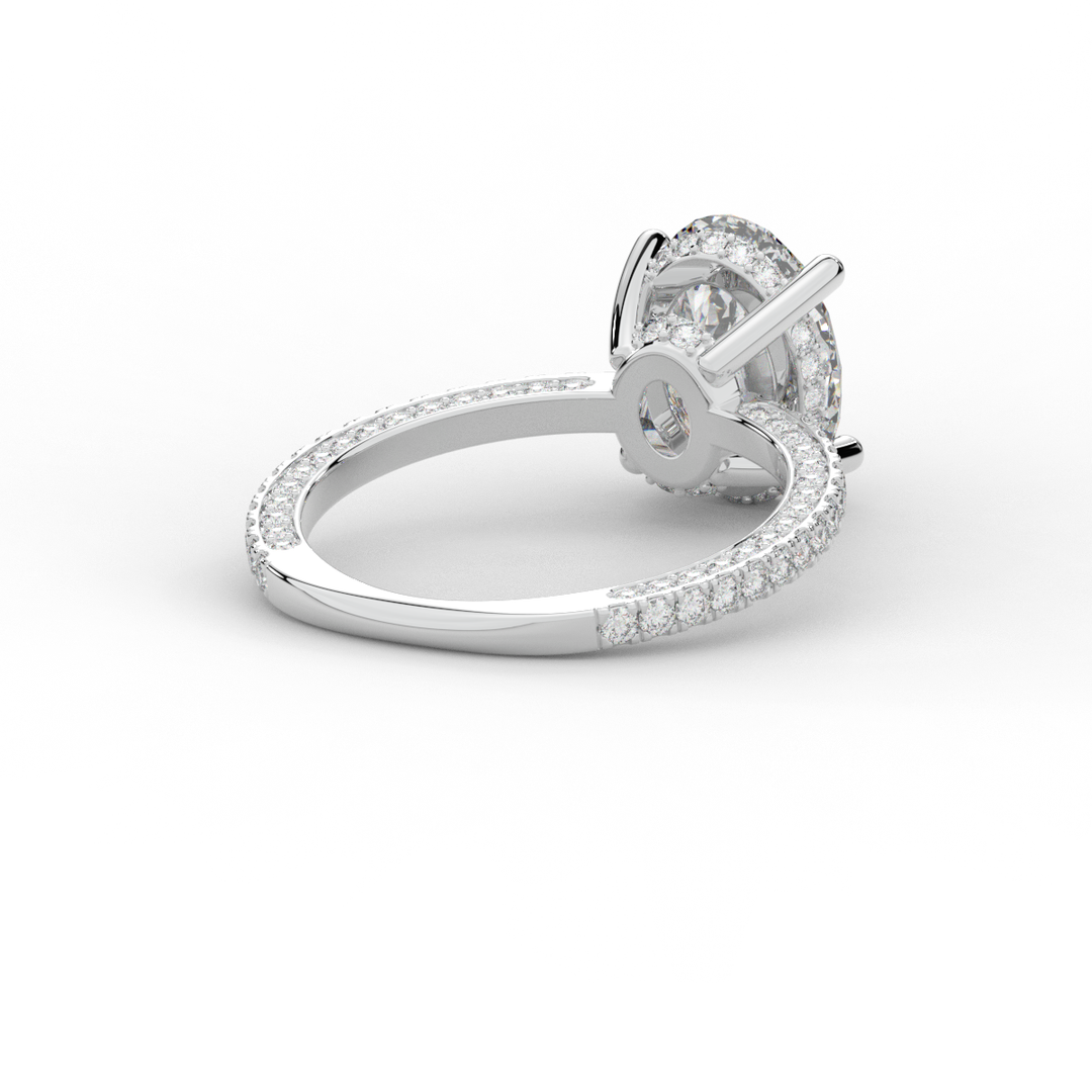 3.15CT.TW OVAL LAB DIAMOND SOLITAIRE ENGAGEMENT RING - Nazarelle
