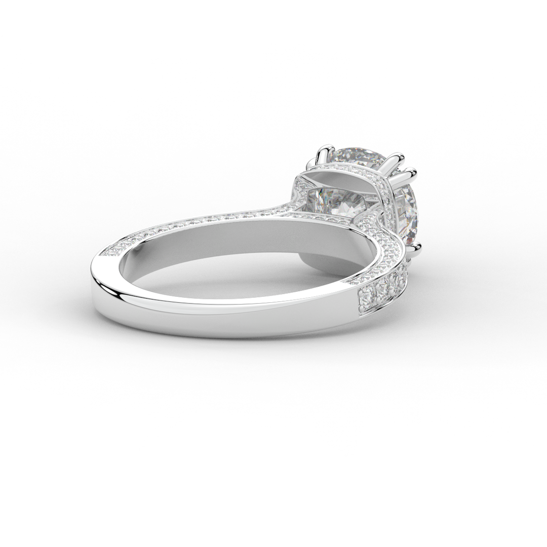 2.60CT.TW ROUND LAB DIAMOND SOLITAIRE ENGAGEMENT RING - Nazarelle