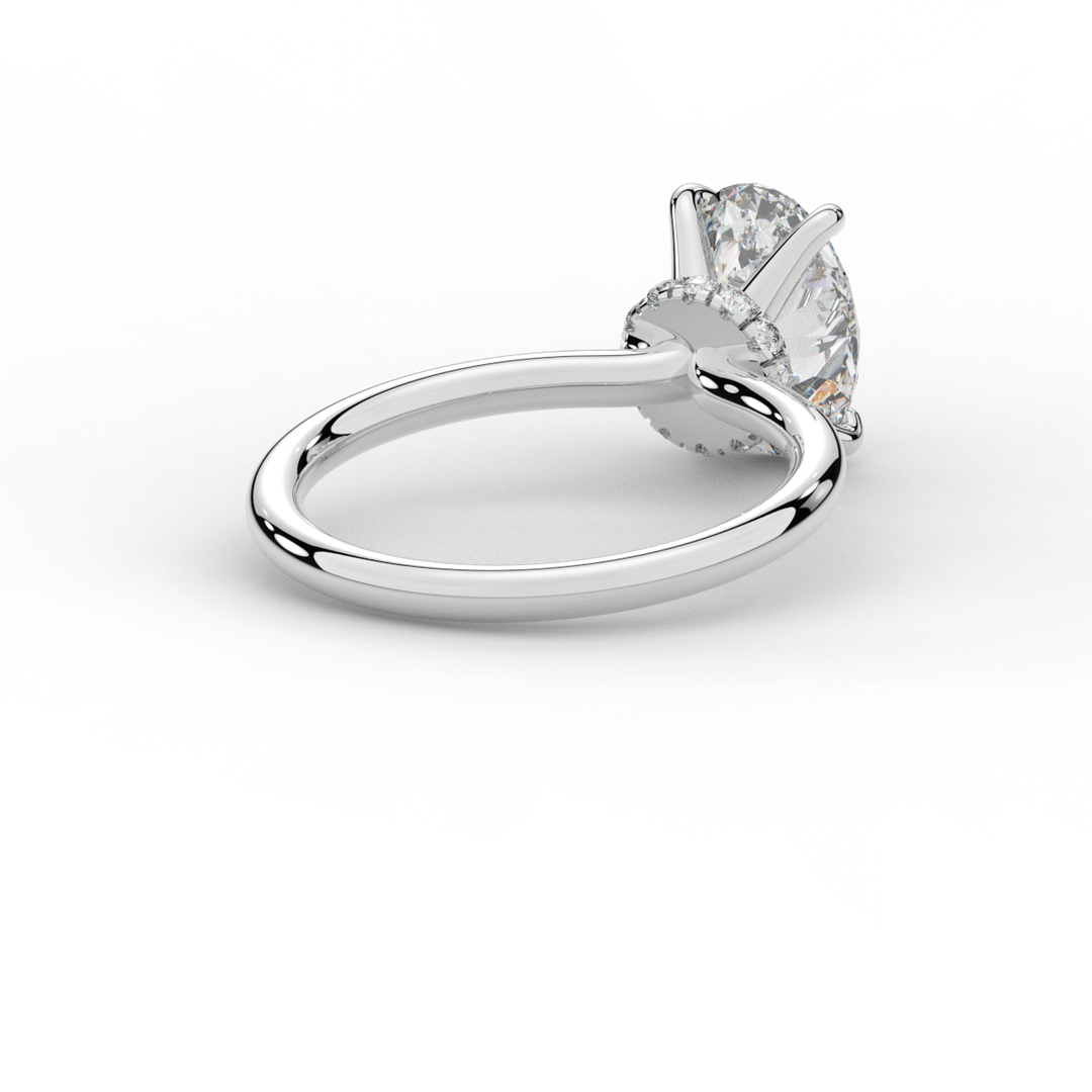 2.05CT.TW OVAL LAB DIAMOND SOLITAIRE ENGAGEMENT RING - Nazarelle