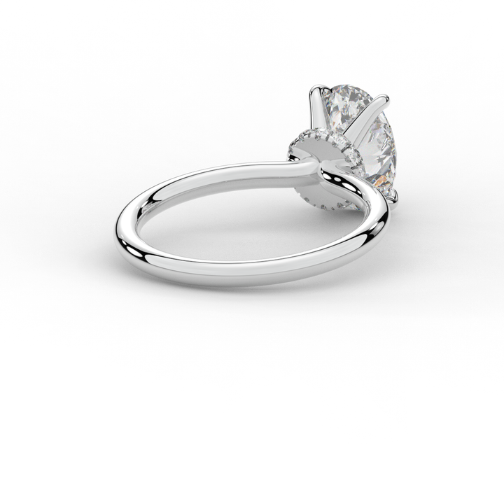 2.05CT.TW OVAL LAB DIAMOND SOLITAIRE ENGAGEMENT RING - Nazarelle