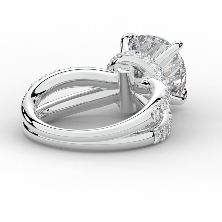 6.25CT.TW ROUND LAB DIAMOND ENGAGEMENT RING - Nazarelle