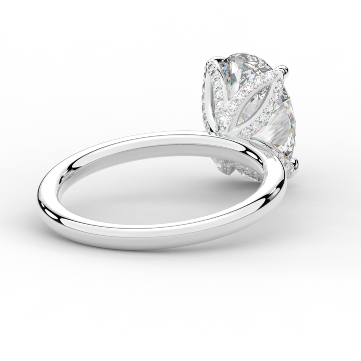 3.10CT.TW OVAL LAB DIAMOND ENGAGEMENT RING - Nazarelle