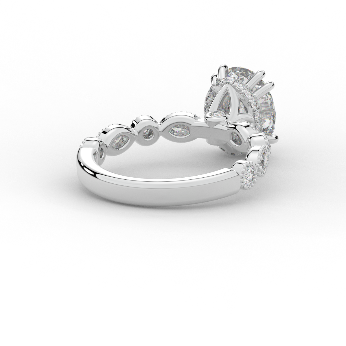 Nazar Lab 3.60CT.TW OVAL LAB DIAMOND SOLITAIRE ENGAGEMENT RING – Nazar's & Co ...