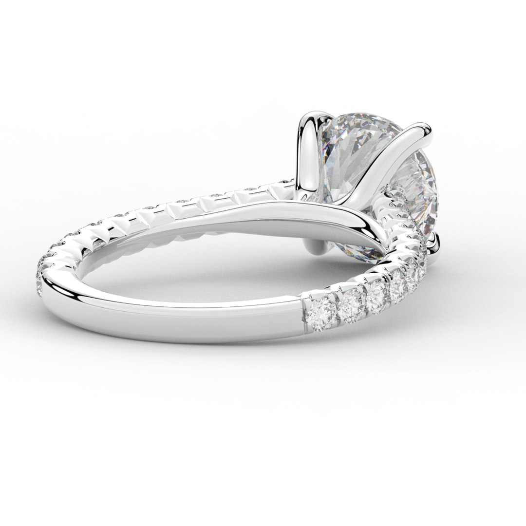 2.40CT.TW ROUND LAB DIAMOND ENGAGEMENT RING - Nazarelle