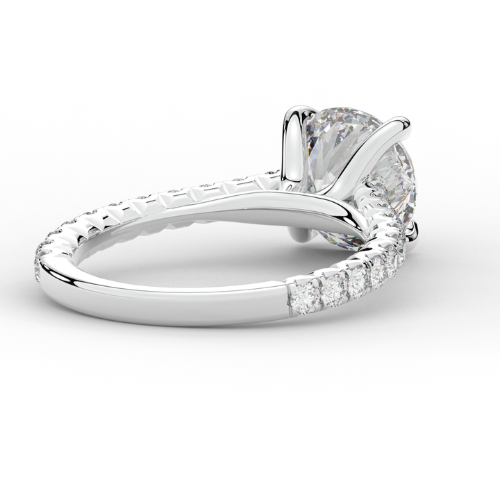 2.40CT.TW ROUND LAB DIAMOND ENGAGEMENT RING - Nazarelle