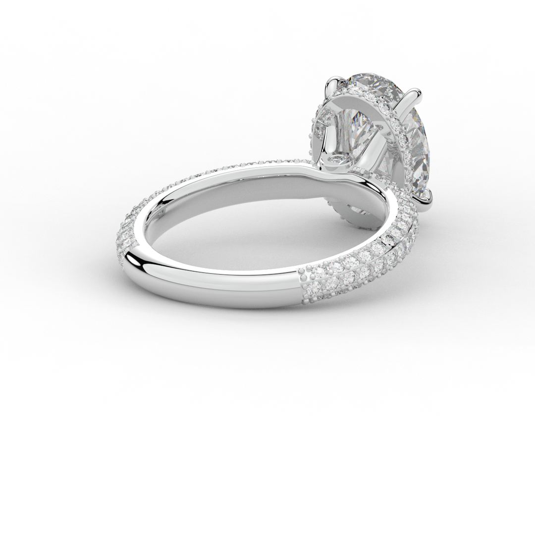 3.60CT.TW OVAL LAB DIAMOND SOLITAIRE ENGAGEMENT RING - Nazarelle
