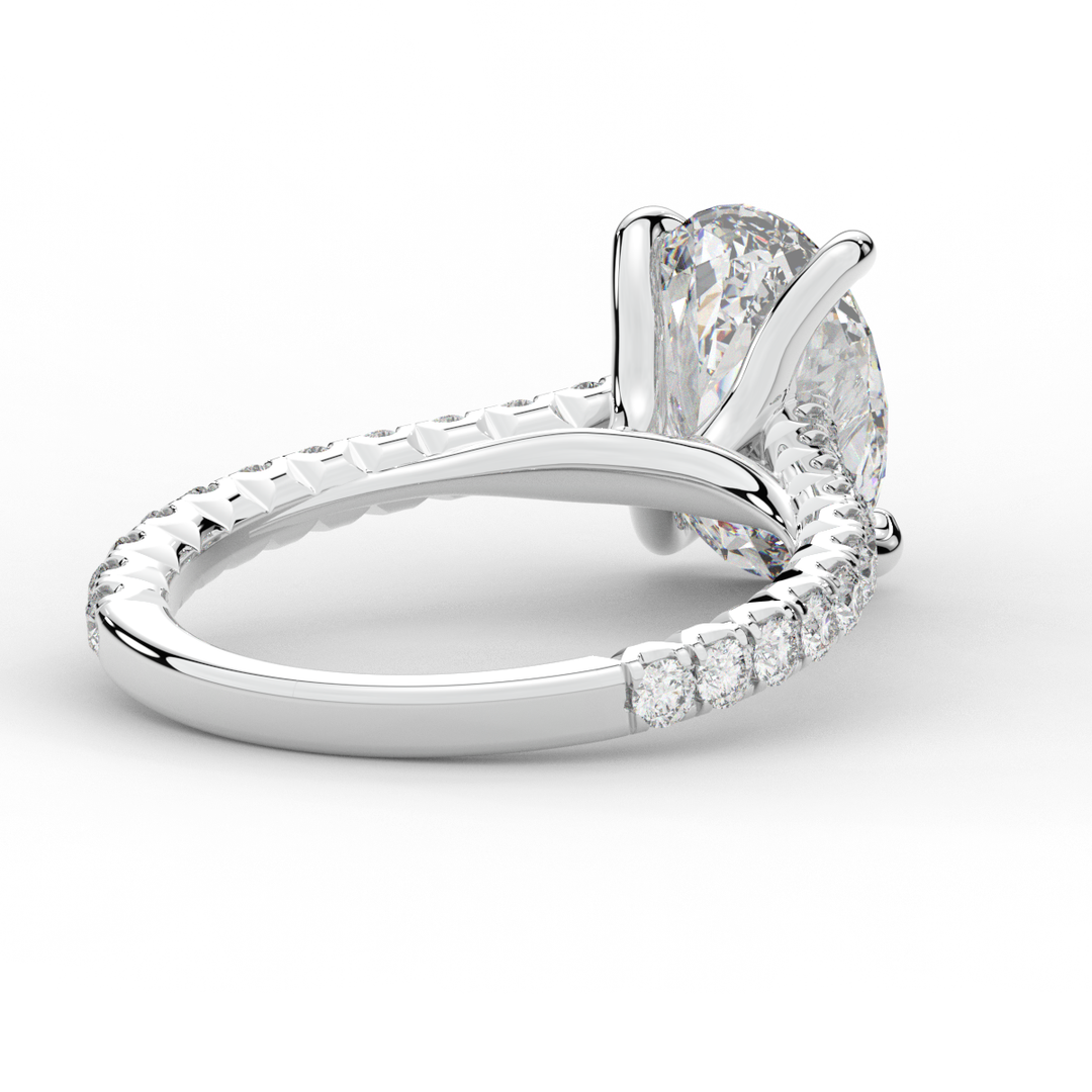 2.40CT.TW OVAL LAB DIAMOND ENGAGEMENT RING - Nazarelle