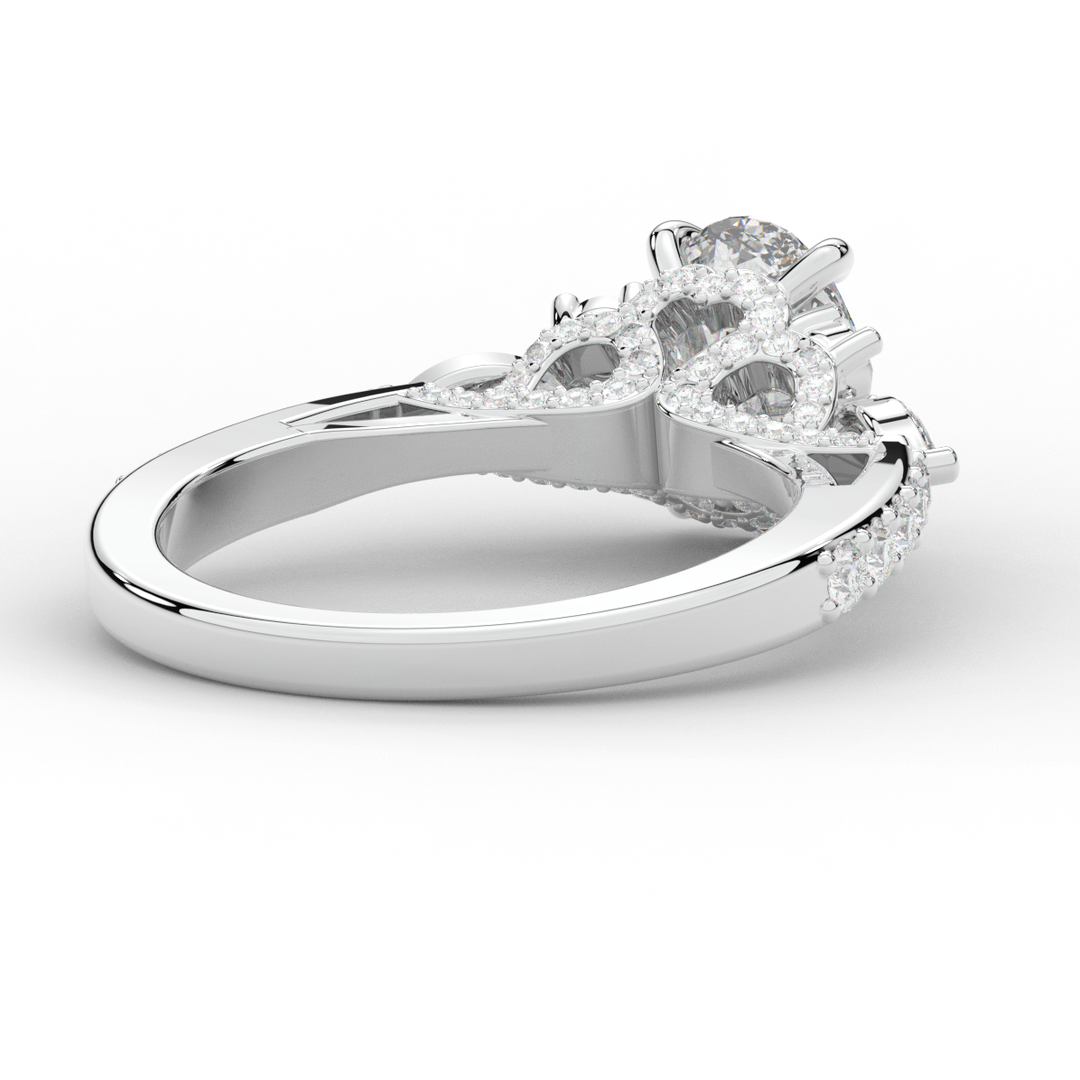 1.35CT.TW OVAL LAB DIAMOND ENGAGEMENT RING - Nazarelle