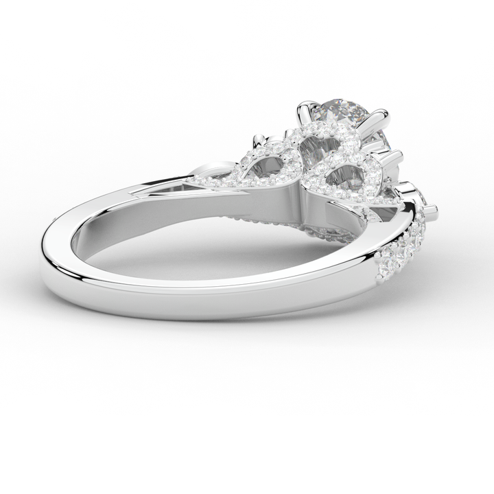 1.35CT.TW OVAL LAB DIAMOND ENGAGEMENT RING - Nazarelle