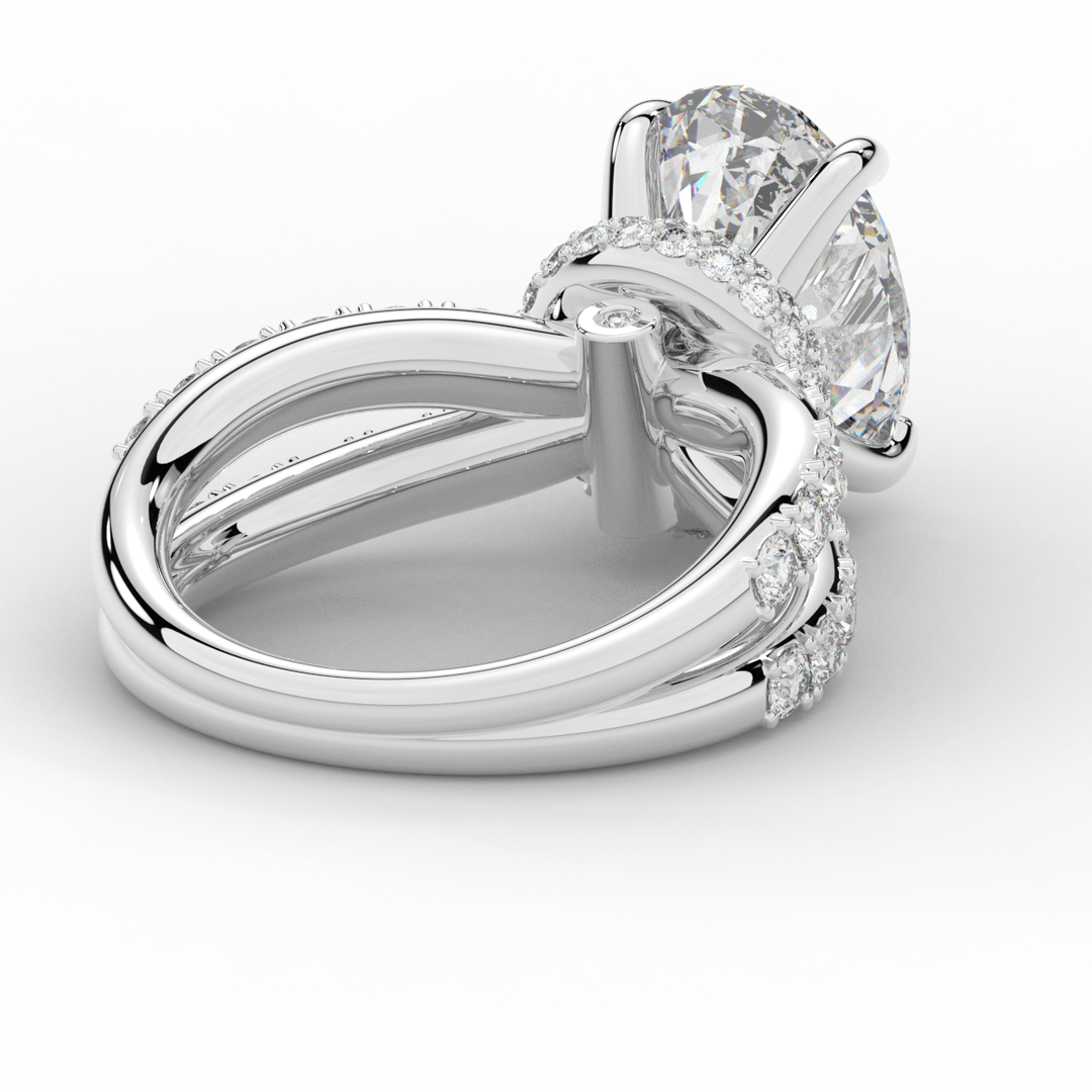 6.25CT.TW OVAL LAB DIAMOND ENGAGEMENT RING