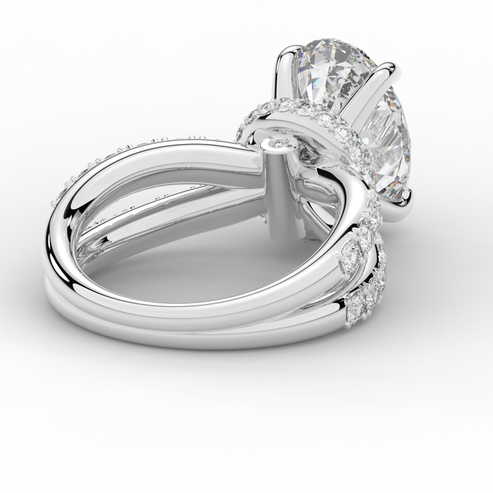 6.25CT.TW OVAL LAB DIAMOND ENGAGEMENT RING