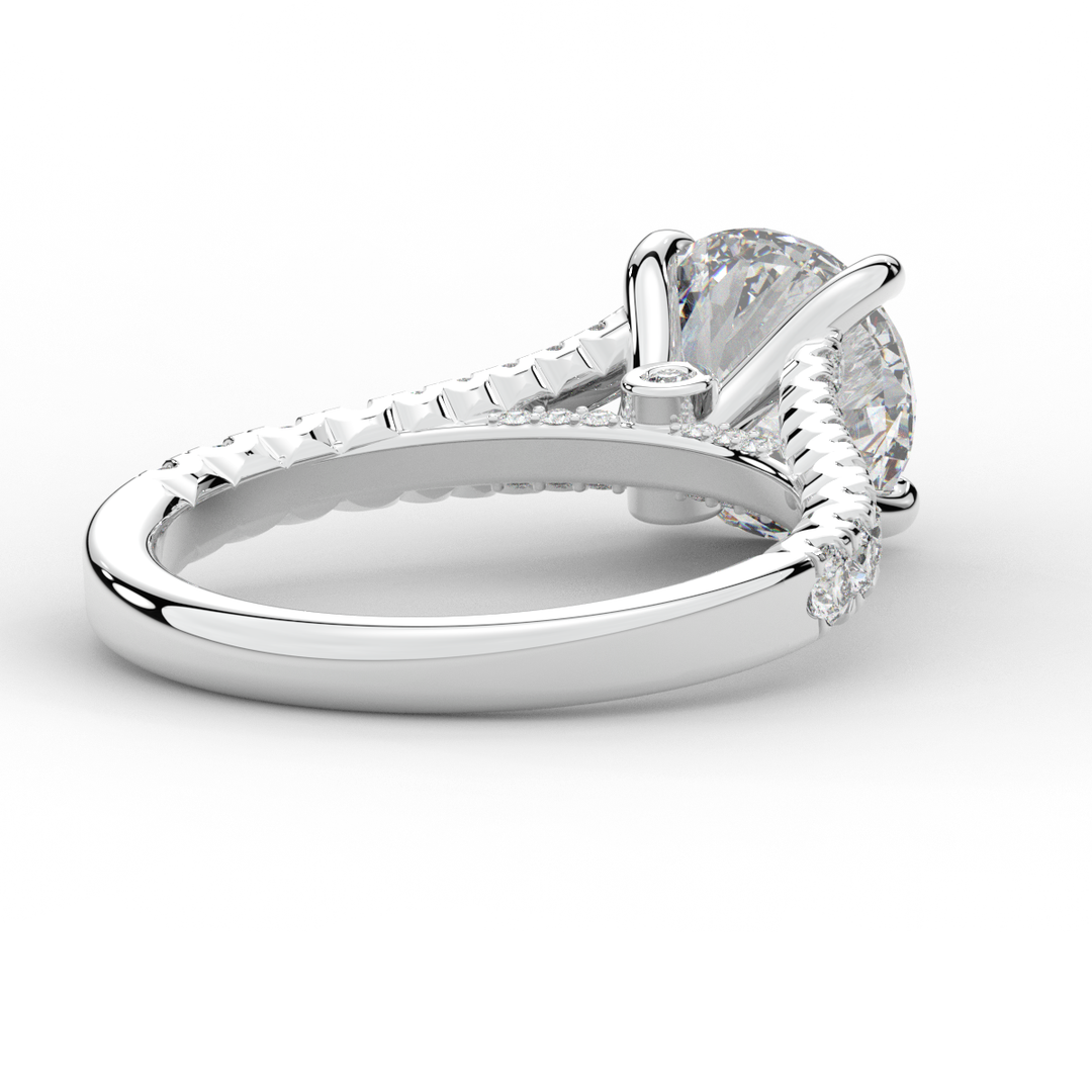 2.45CT.TW ROUND LAB DIAMOND ENGAGEMENT RING - Nazarelle