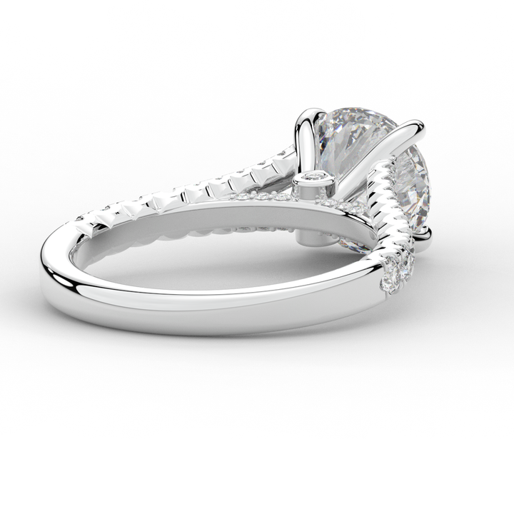 2.45CT.TW ROUND LAB DIAMOND ENGAGEMENT RING - Nazarelle