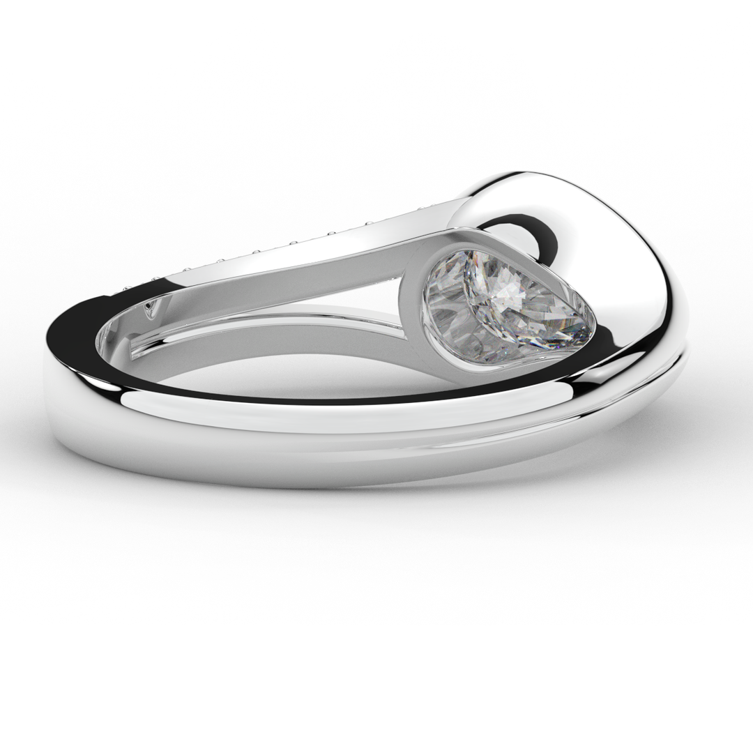 1.10CT.TW ROUND LAB DIAMOND SOLITAIRE ENGAGEMENT RING - Nazarelle