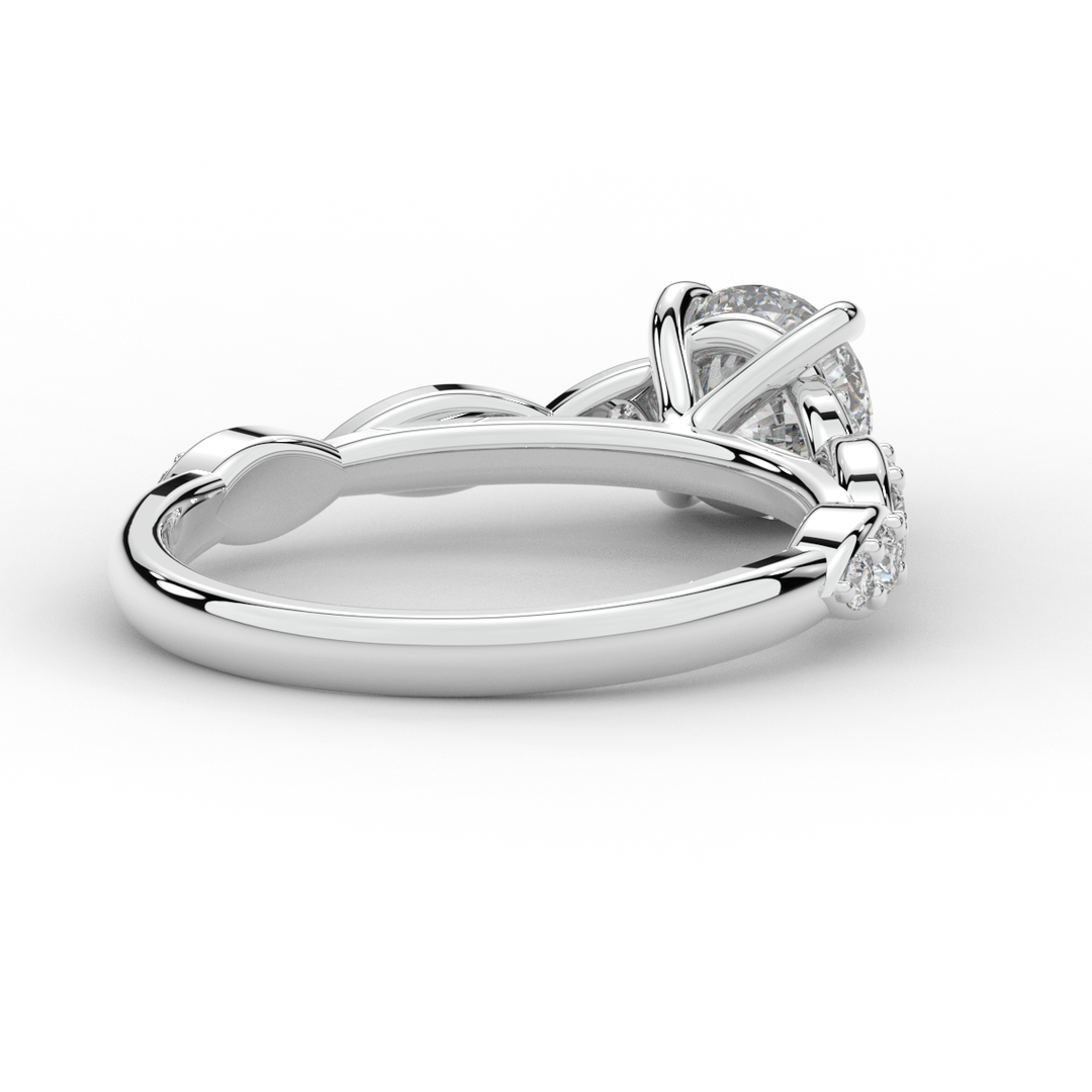 1.20CT.TW ROUND LAB DIAMOND SOLITAIRE ENGAGEMENT RING - Nazarelle