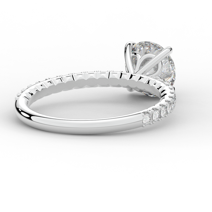 1.75CT.TW ROUND LAB DIAMOND SOLITAIRE ENGAGEMENT RING - Nazarelle