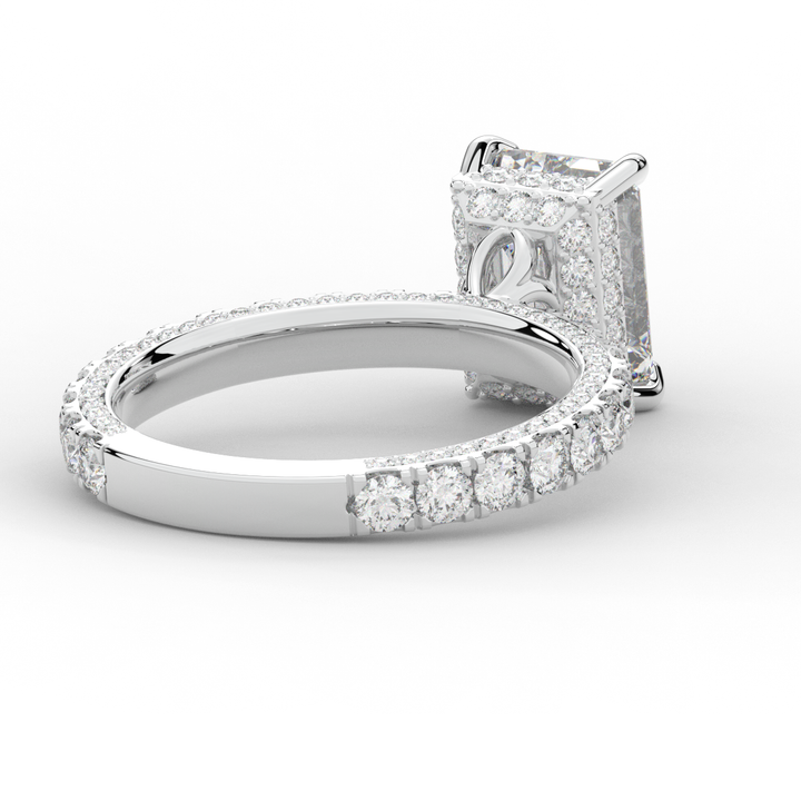 3.00CT.TW EMERALD CUT LAB DIAMOND ENGAGEMENT RING - Nazarelle