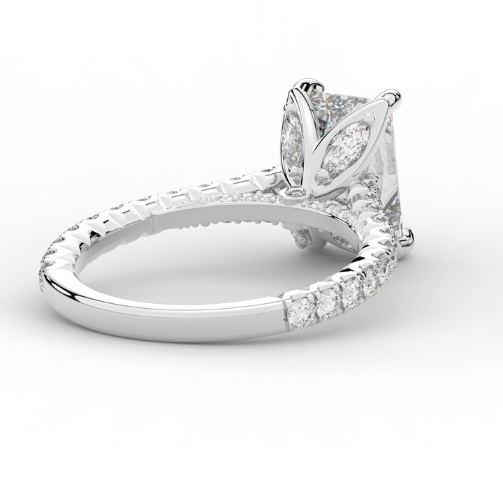 2.70CT.TW RADIANT LAB DIAMOND SOLITAIRE ENGAGEMENT RING - Nazarelle