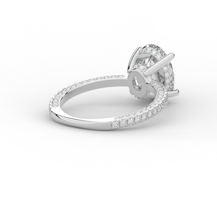 3.15CT.TW OVAL LAB DIAMOND SOLITAIRE ENGAGEMENT RING - Nazarelle
