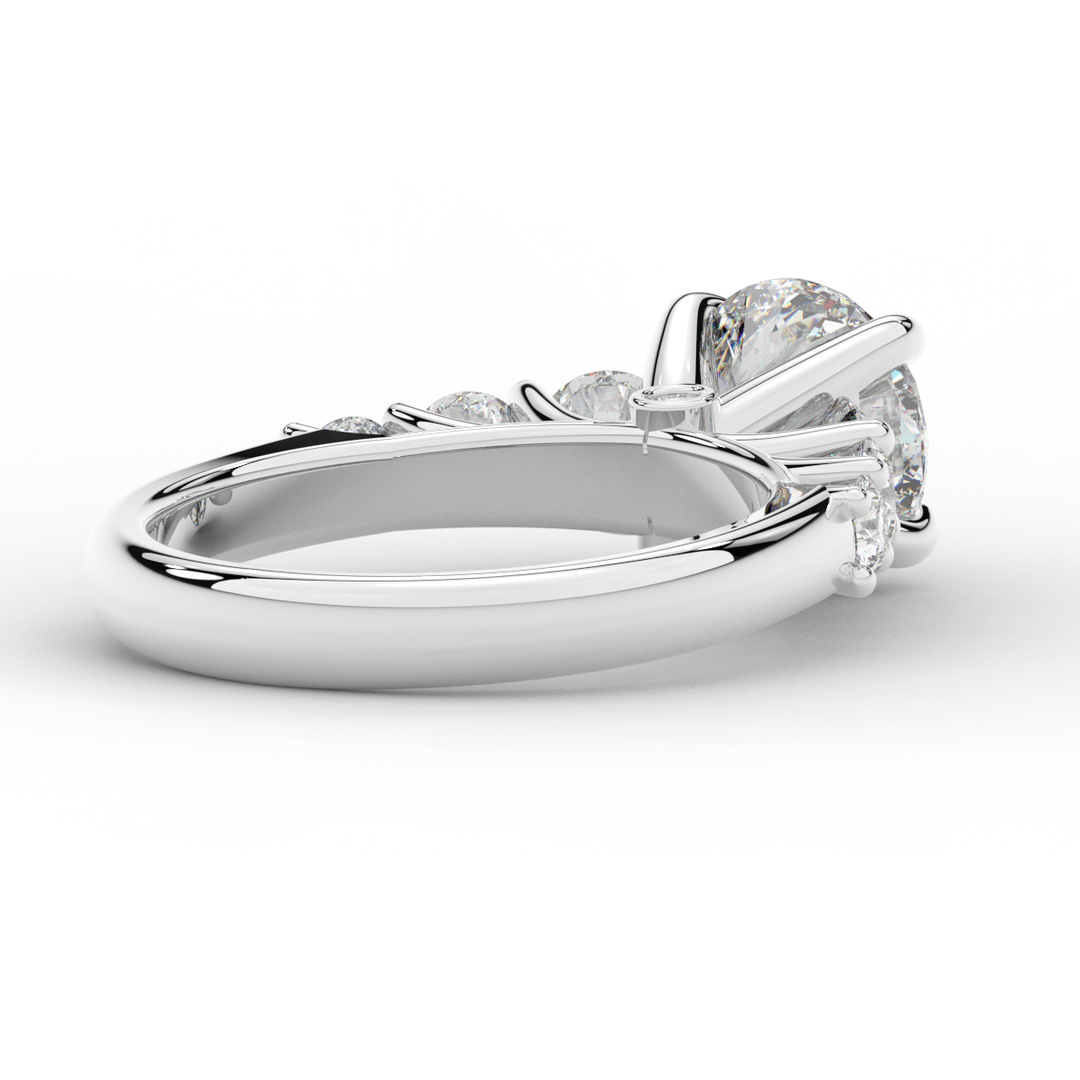 3.00CT.TW ROUND LAB DIAMOND  ENGAGEMENT RING - Nazarelle