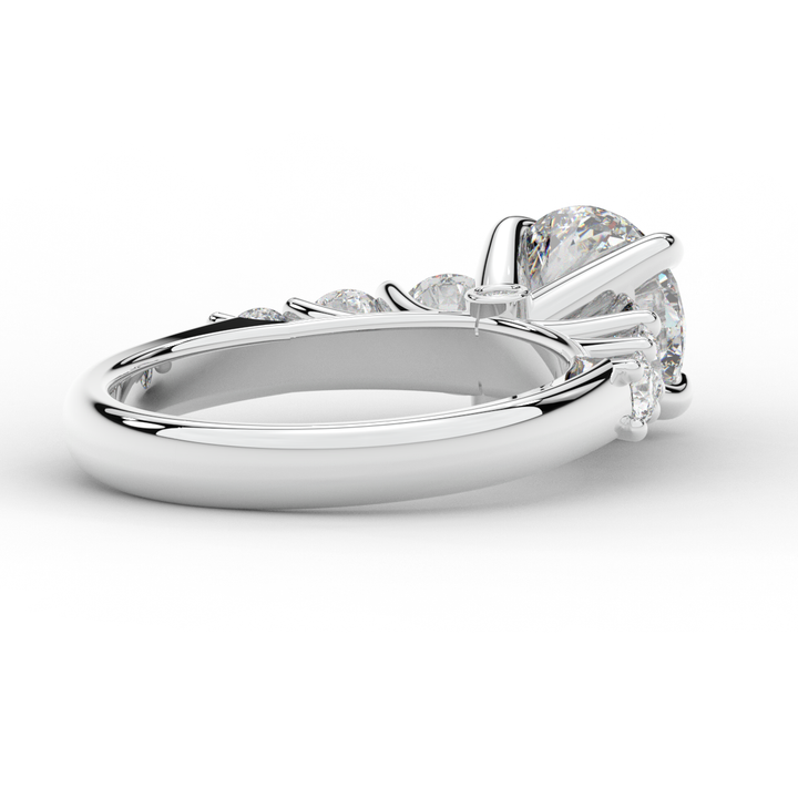 3.00CT.TW ROUND LAB DIAMOND  ENGAGEMENT RING - Nazarelle