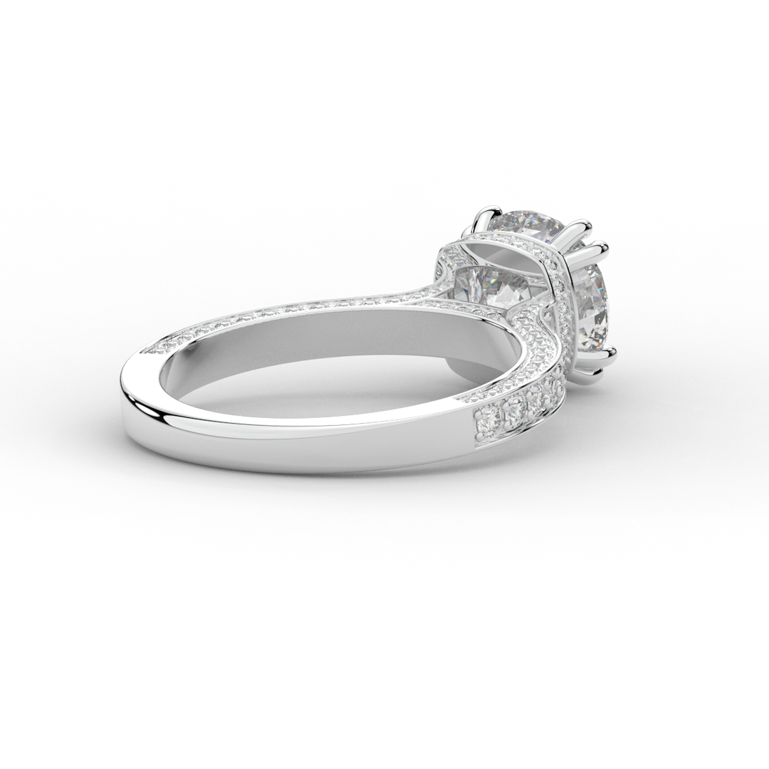 2.60CT.TW ROUND LAB DIAMOND SOLITAIRE ENGAGEMENT RING - Nazarelle