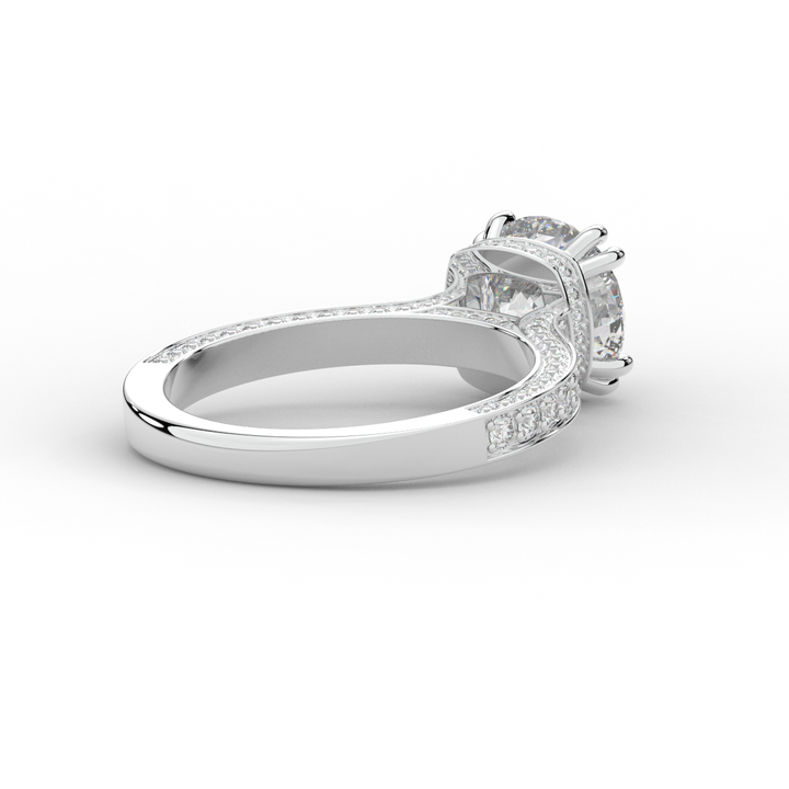 2.60CT.TW ROUND LAB DIAMOND SOLITAIRE ENGAGEMENT RING - Nazarelle