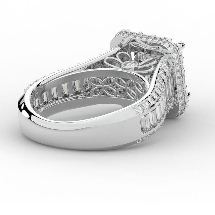 6.10CT.TW ASCHER LAB DIAMOND HALO ENGAGEMENT RING - Nazarelle