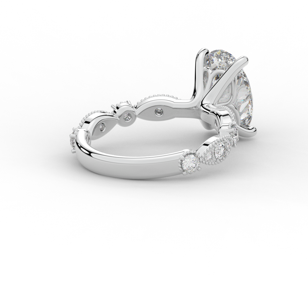 3.50CT.TW OVAL LAB DIAMOND SOLITAIRE ENGAGEMENT RING - Nazarelle