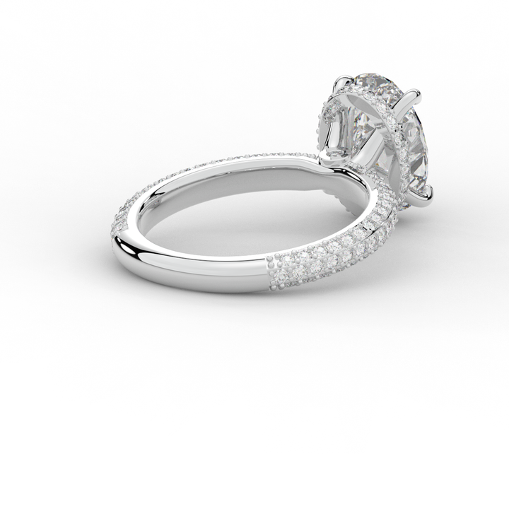 3.60CT.TW OVAL LAB DIAMOND SOLITAIRE ENGAGEMENT RING - Nazarelle